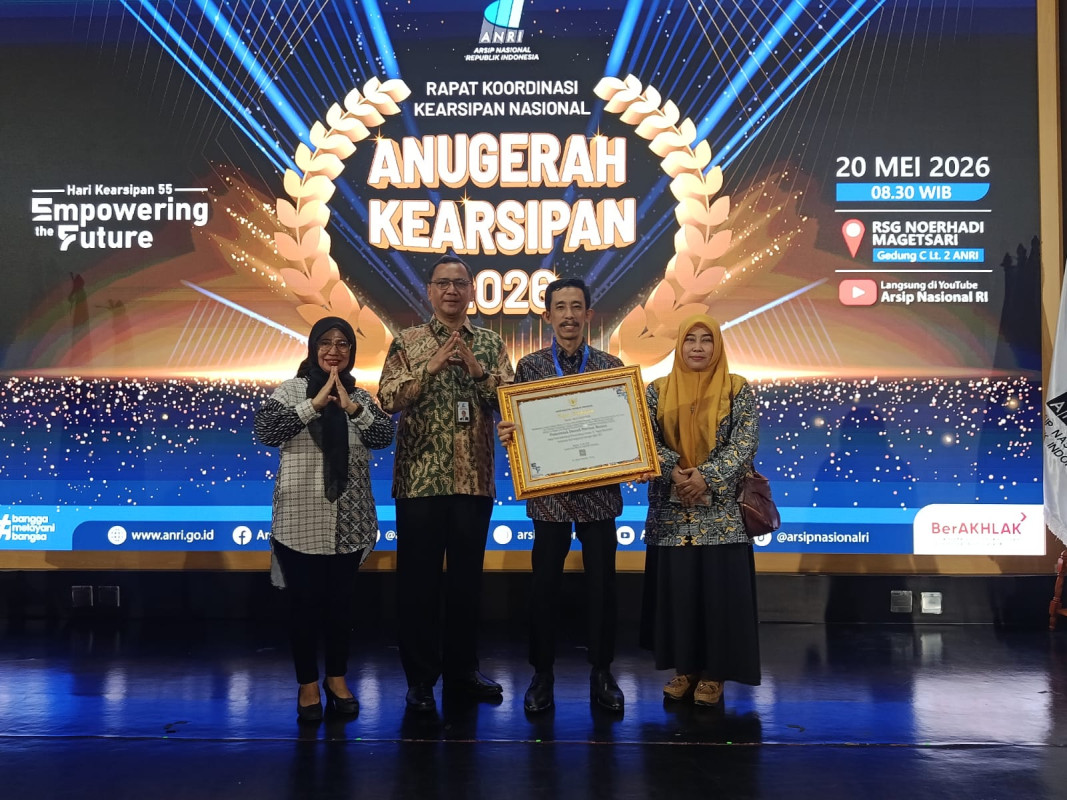 Provinsi Banten Raih Penghargaan Pengawasan Kearsipan Kategori Sangat Memuaskan Tahun 2025 dari ANRI